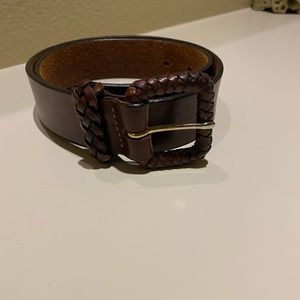 Dark brown leather belt